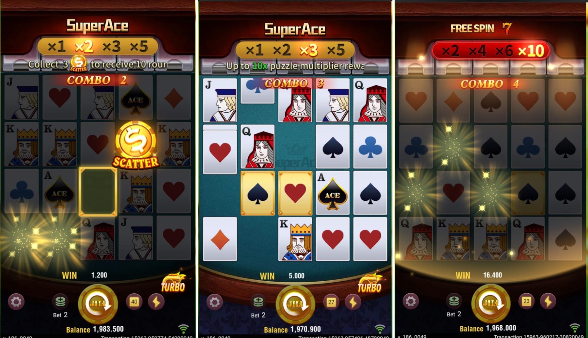 Multiplier during freespins Super Ace